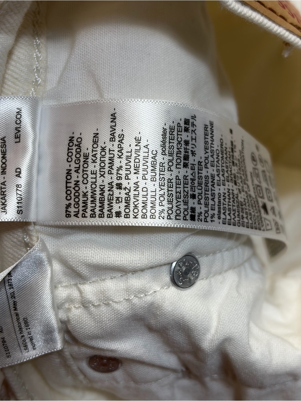 Levi’s 501 Jean shorts women size 31 off white ,blue,lavender button fly - Picture 9 of 15